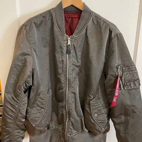 Alpha Industries Other - Alpha Industries Reversible Silver/Maroon Bomber